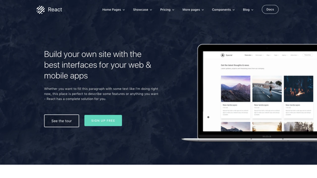 React - Bootstrap 4 Business Theme