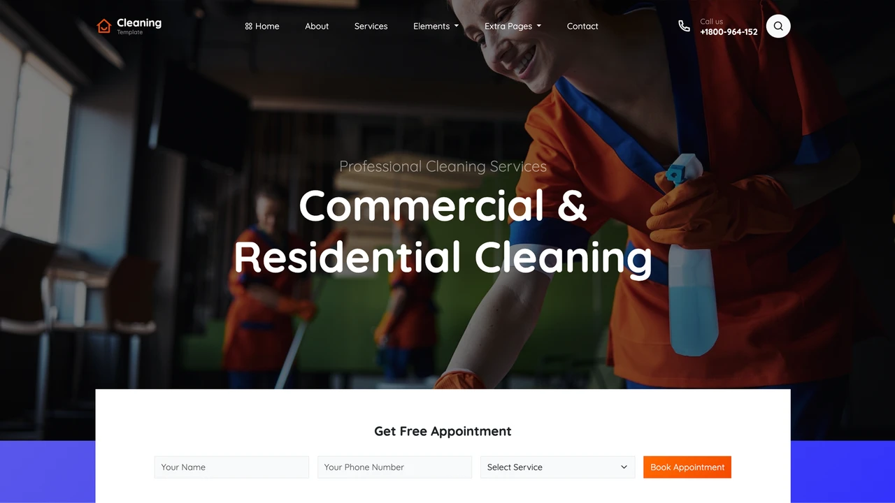 Cklano - Cleaning Service, Plumber & Carpenter Website Template