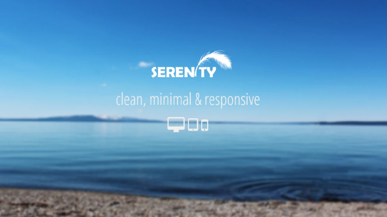 Serenity Minimal One Page Template