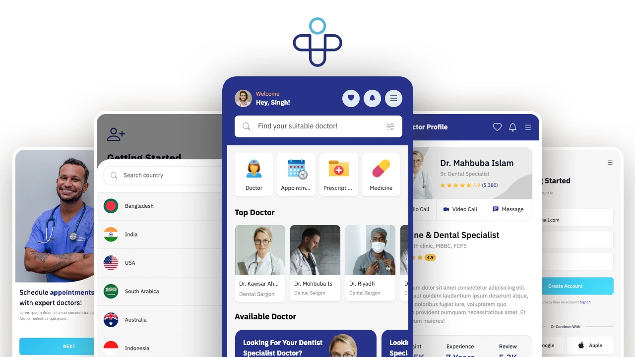 Meetdactor - Online Doctor Appointment Booking Mobile Template