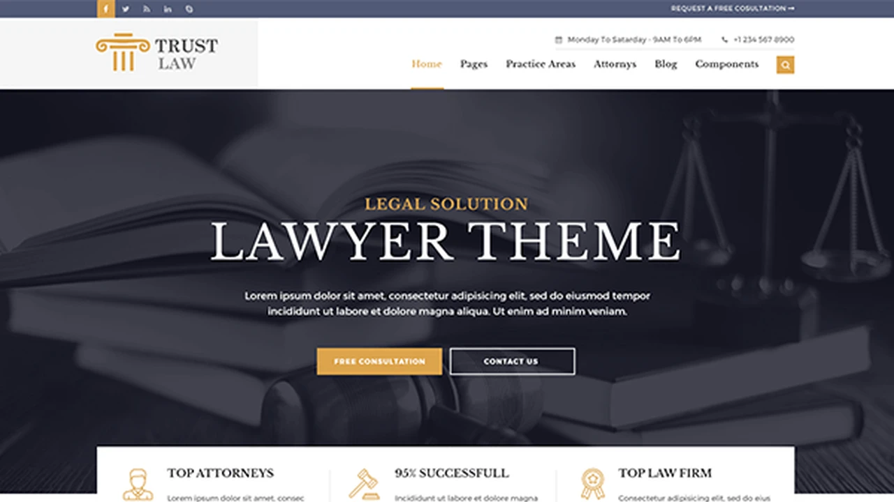 Trust - Modern Lawyer Attorney Theme