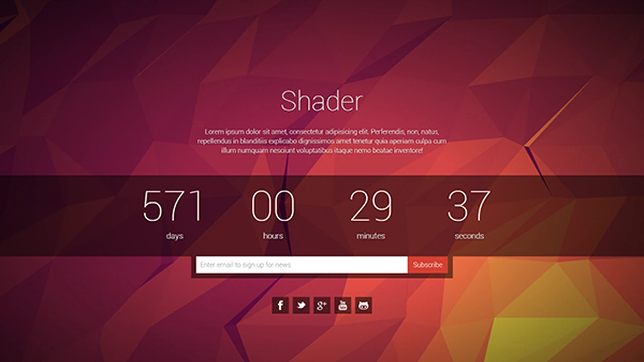Shader - Coming Soon Page