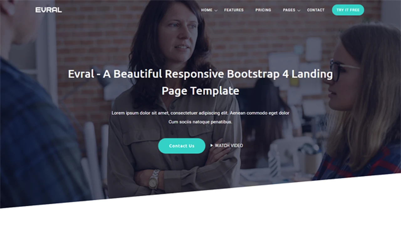 Evral - Responsive Landing Page Template