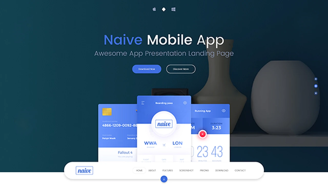 Naive - Clean App Landing Page