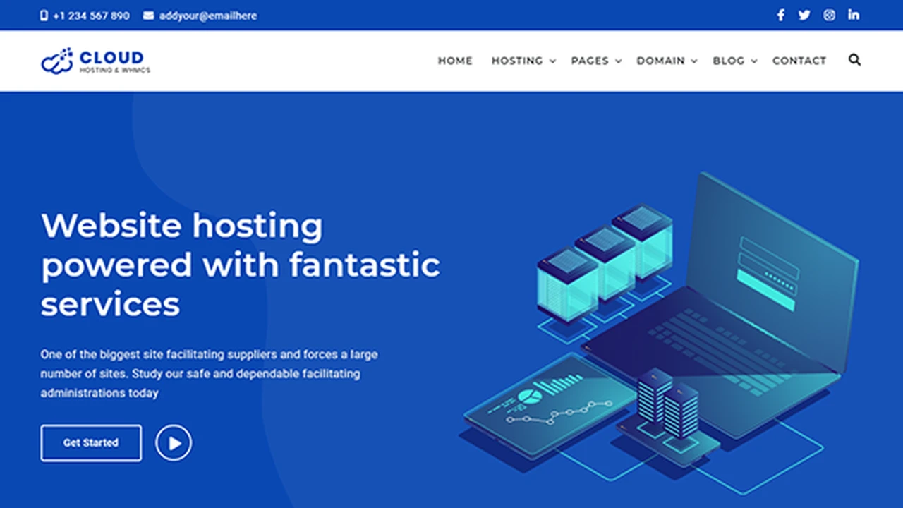 Cloud - Web Hosting and WHMCS Template