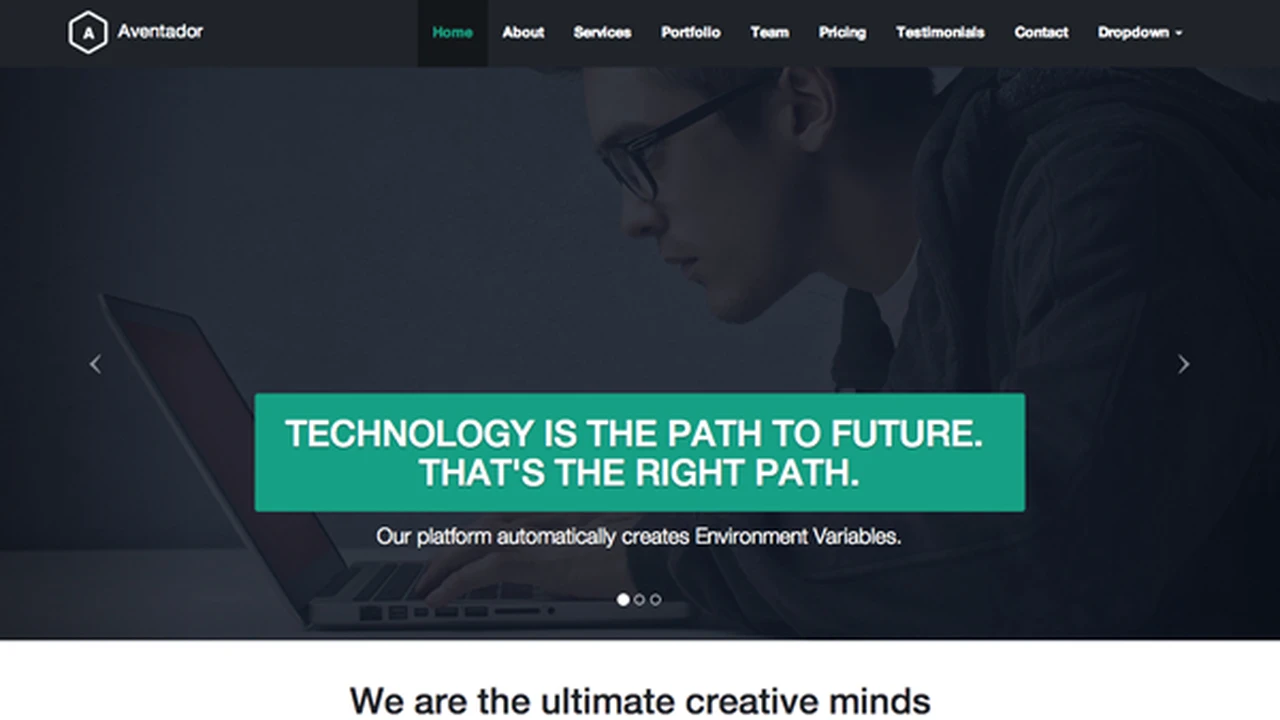 Aventador - One Page Bootstrap Theme