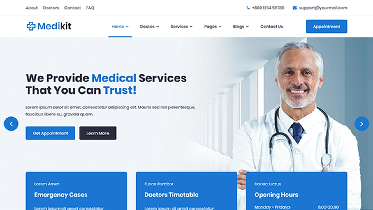 Medikit - Medical and Doctor HTML Template