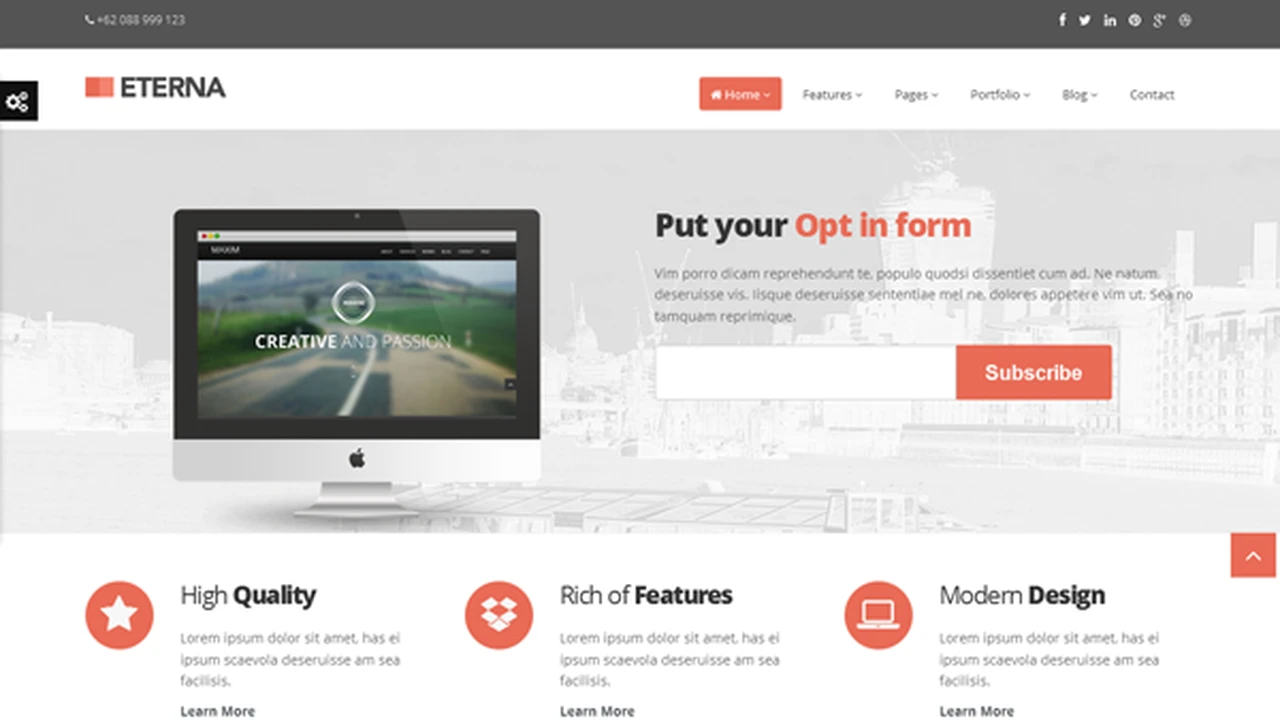 Eterna - Complete Bootstrap Theme