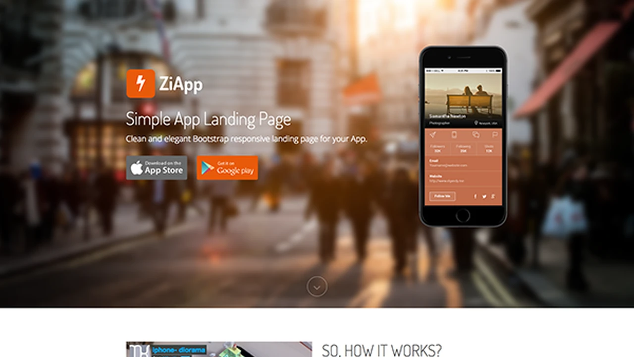 Zi - Simple App Landing Page