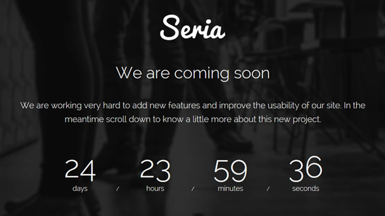 Seria - Coming Soon Landing Page