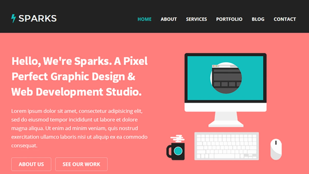 Sparks - One Page Responsive Theme