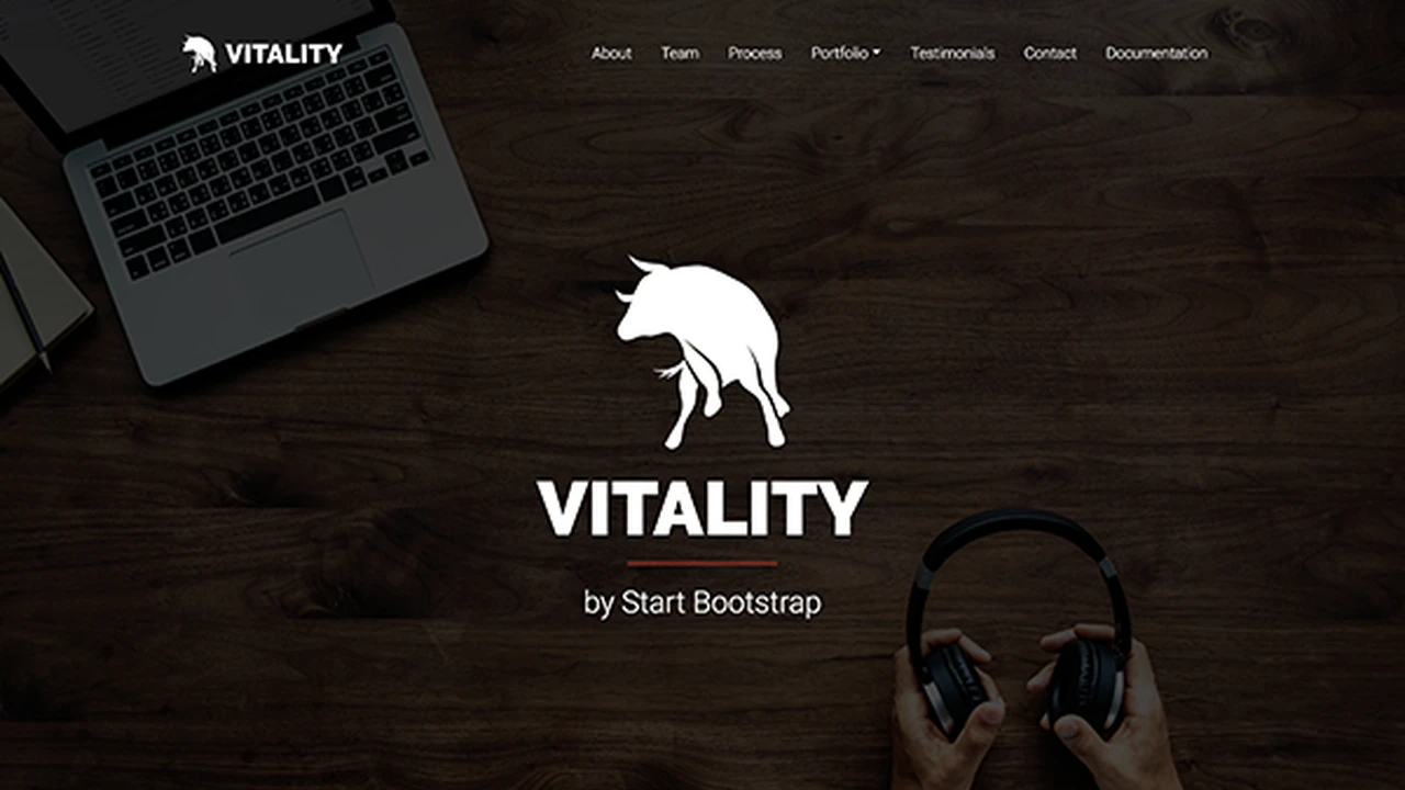 Vitality - One Page Bootstrap 4 Theme