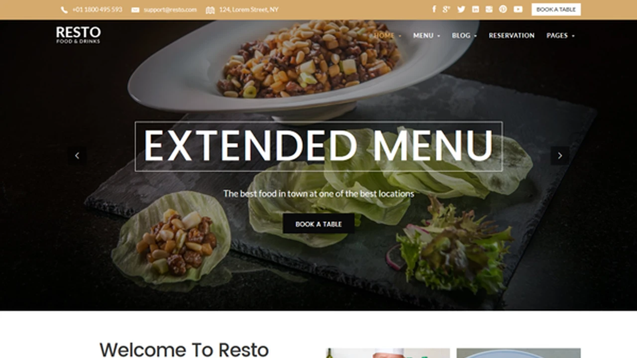 Resto - Restaurant WordPress Theme