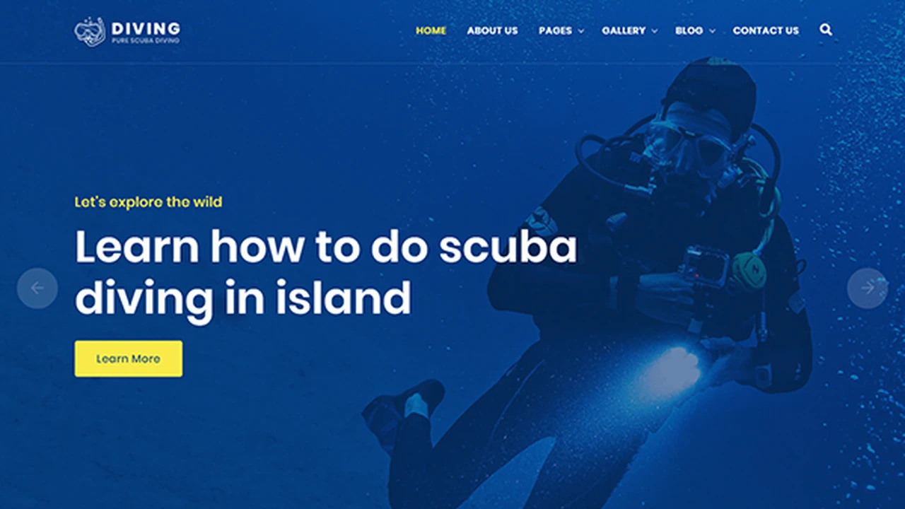 Diving - Scuba Diving Responsive Template