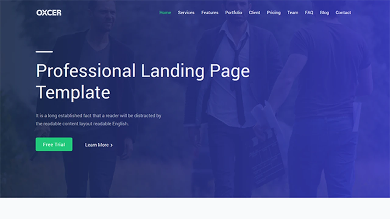Oxcer - Multipurpose Landing Page Template