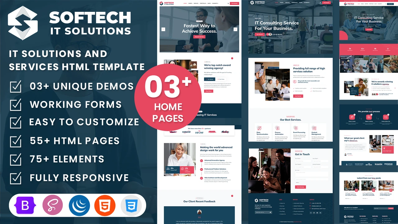 Softech - IT Solutions and Services HTML Template