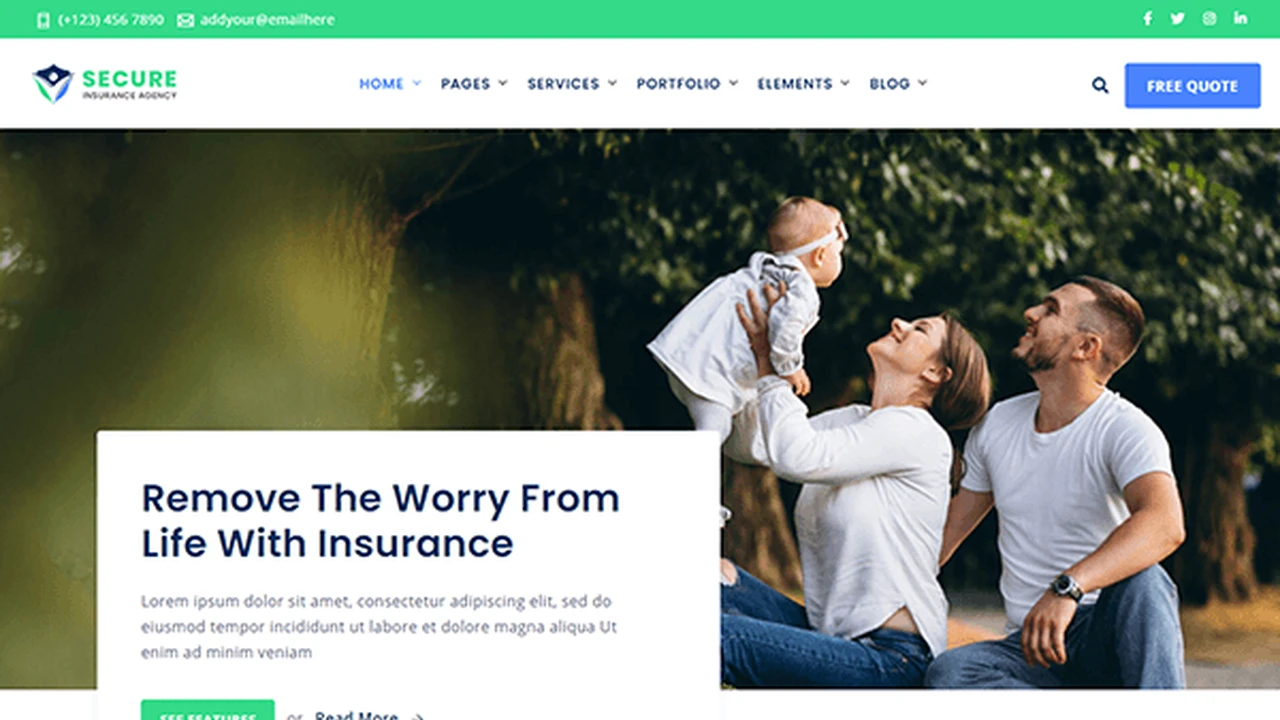 Secure - Insurance Agency HTML Template