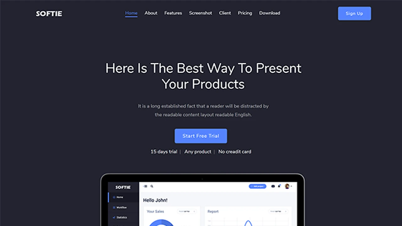 Softie - SaaS & Software HTML5 Landing Page
