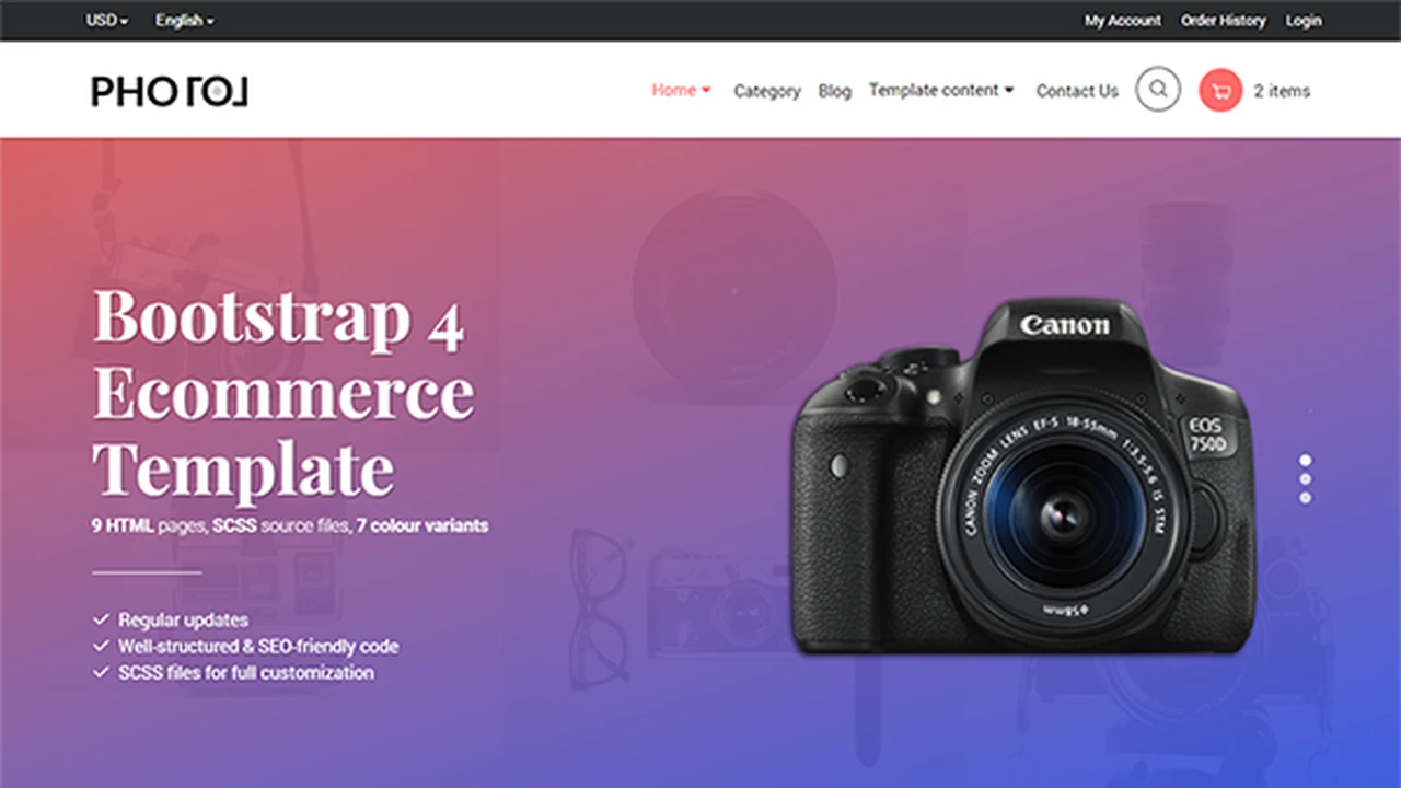 Photo - Bootstrap 4 Ecommerce Template