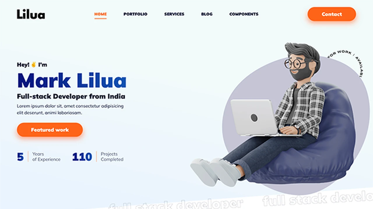 Lilua - Personal Portfolio HTML Template