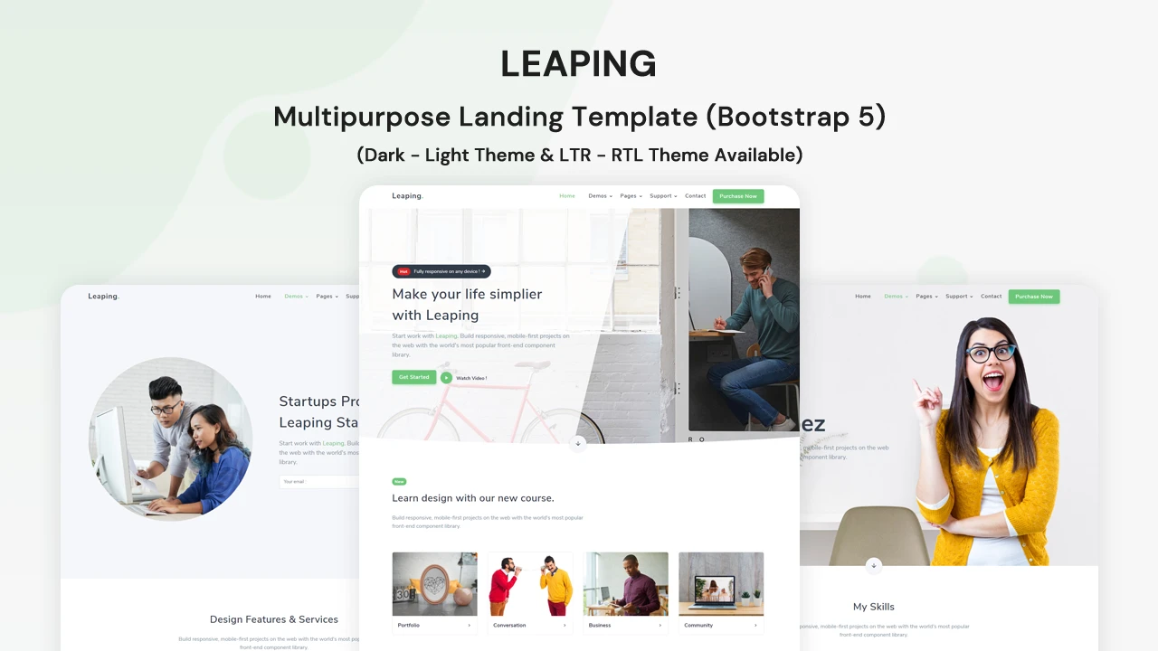 Leaping - Multipurpose Bootstrap 5 Landing Template