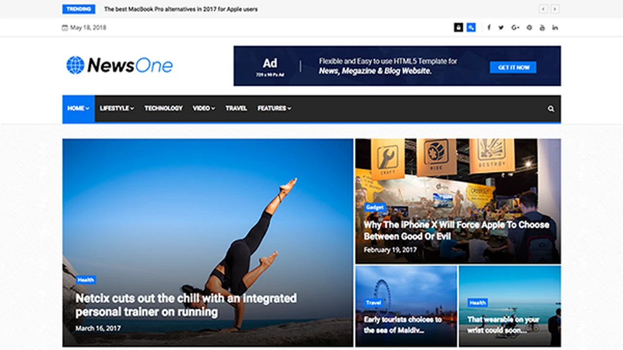 NewsOne - News Magazine HTML5 Template