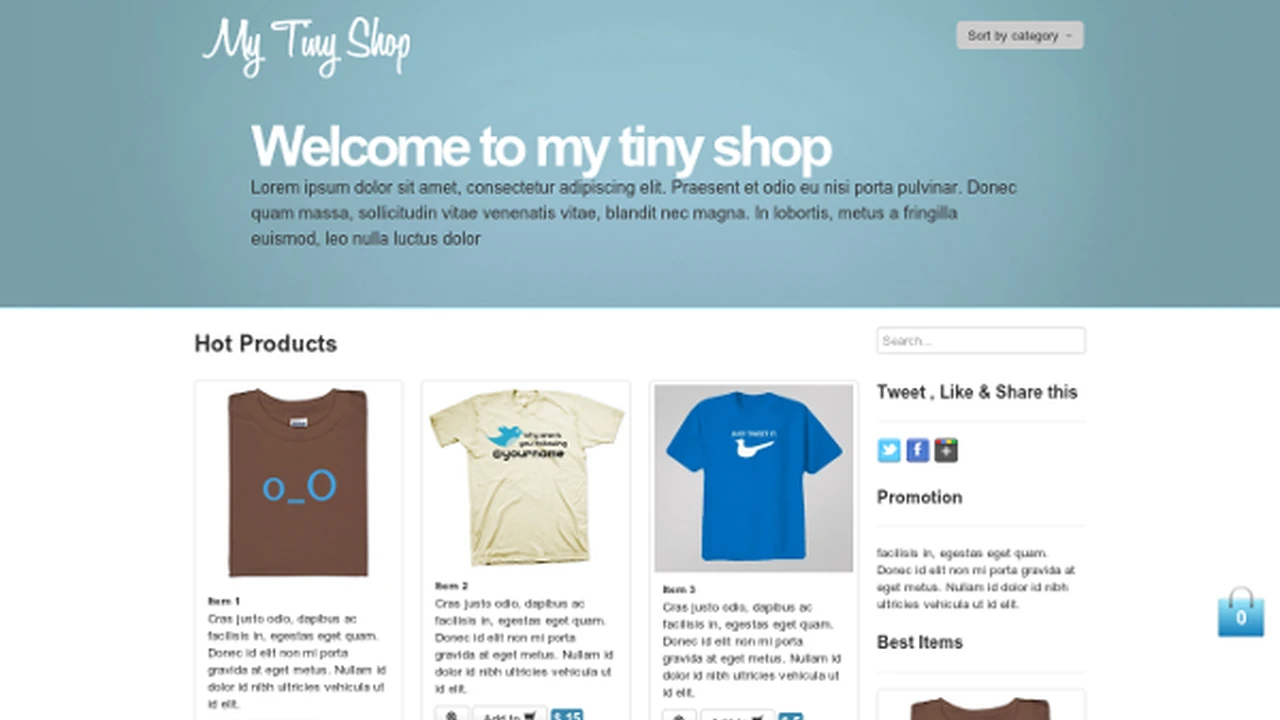 My Tiny Shop - E-Commerce Theme