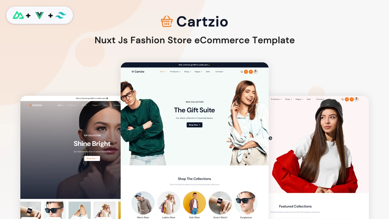 Cartzio - Nuxt 3 Fashion Store eCommerce Template