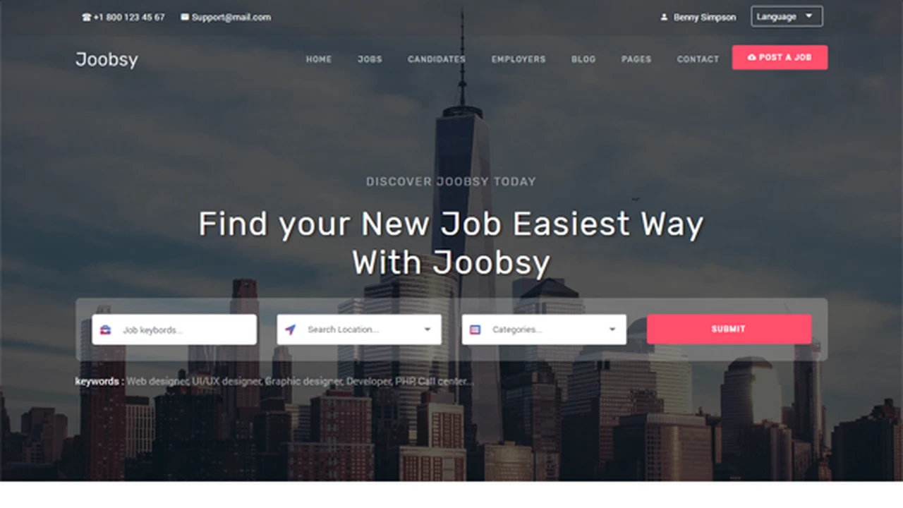 Joobsy - Job Listing HTML5 Template