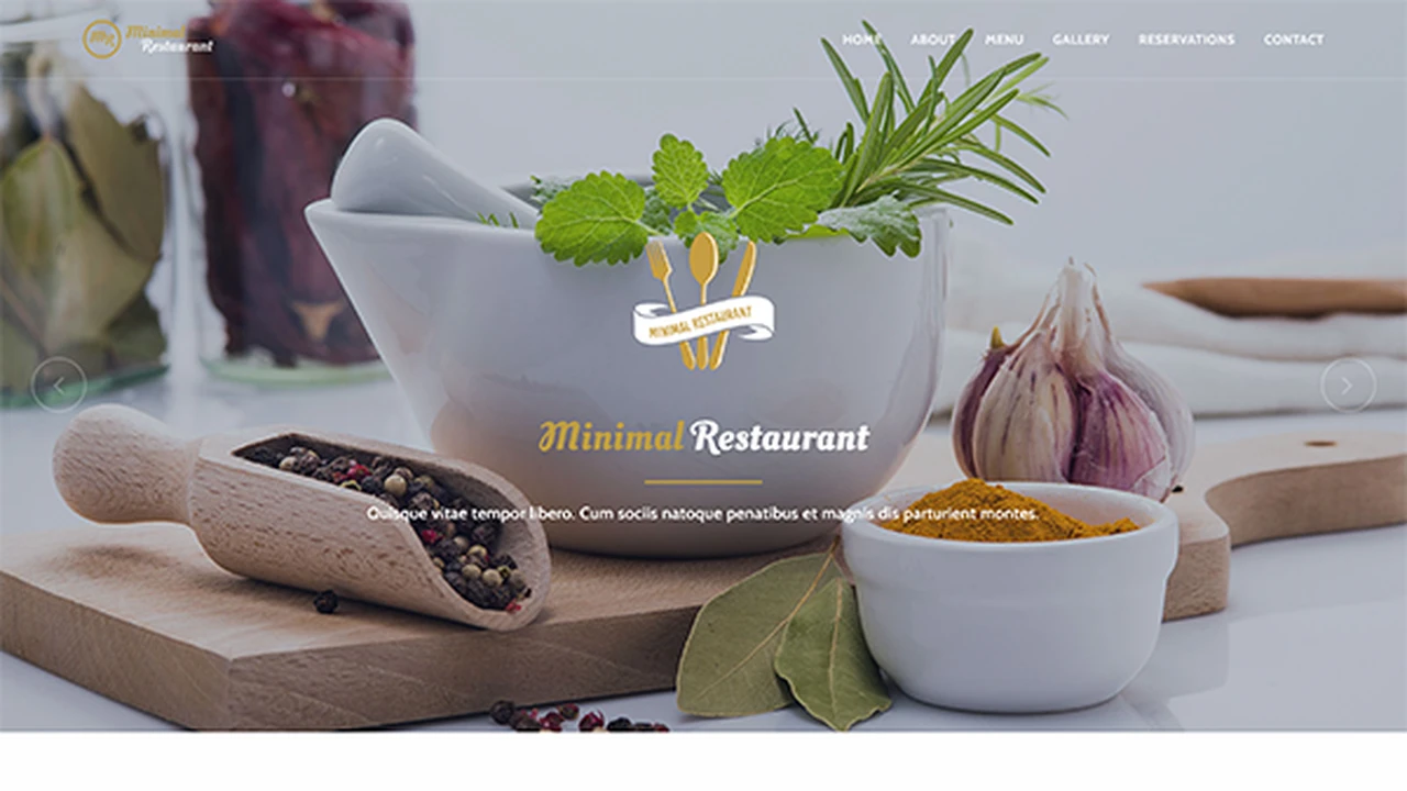 MR - Minimal Restaurant Template