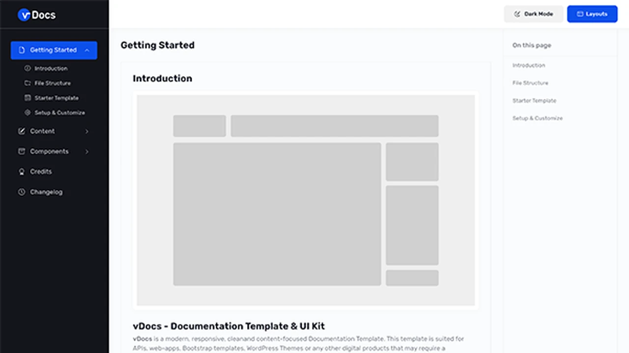 vDocs - Documentation Template & UI Kit