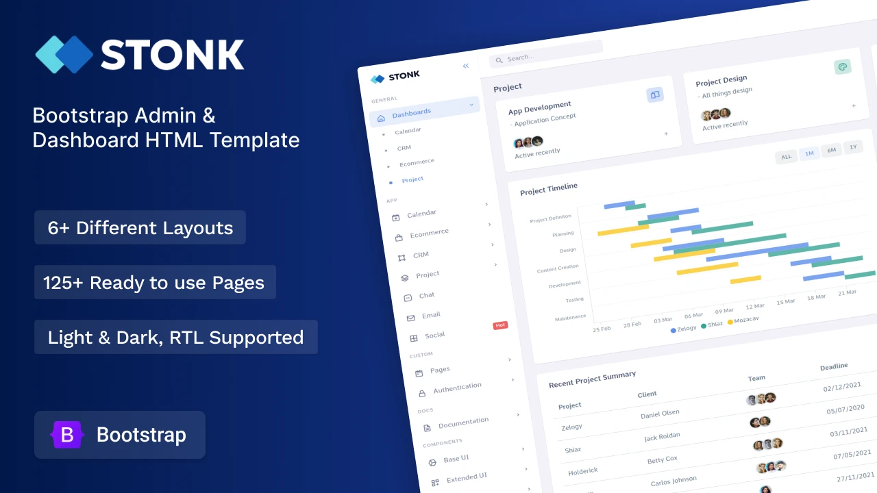 Stonk - Bootstrap 5 Admin Template