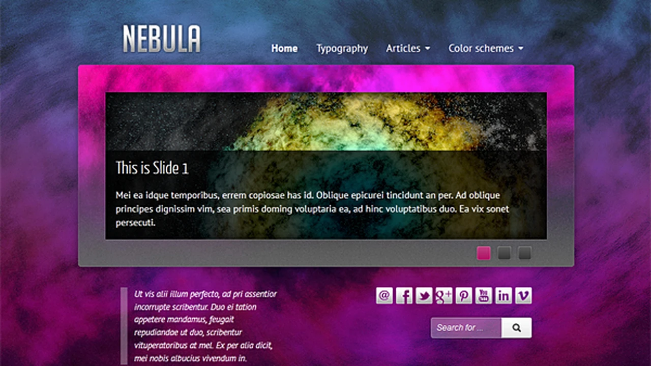 Nebula - Responsive Space Theme