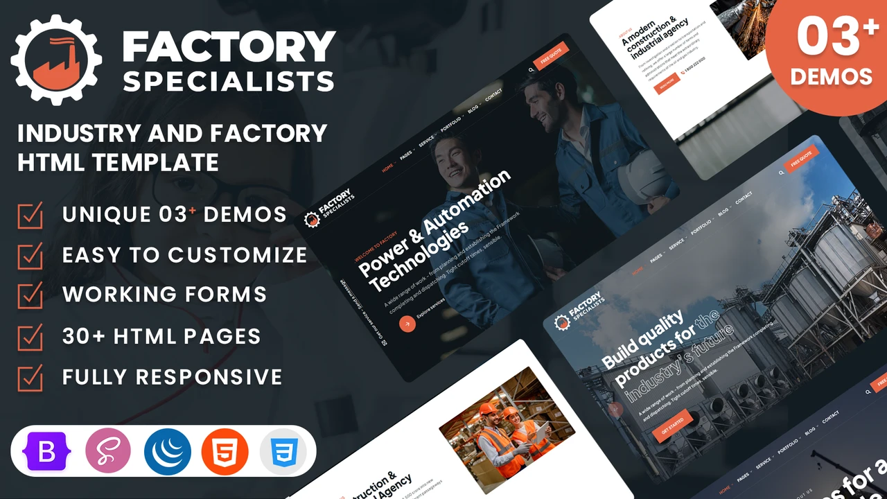 Factory - Industry and Factory HTML Template