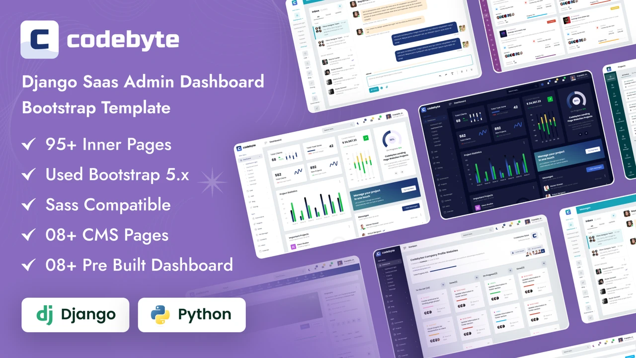 CodeByte - Django Saas Admin Dashboard Bootstrap Template