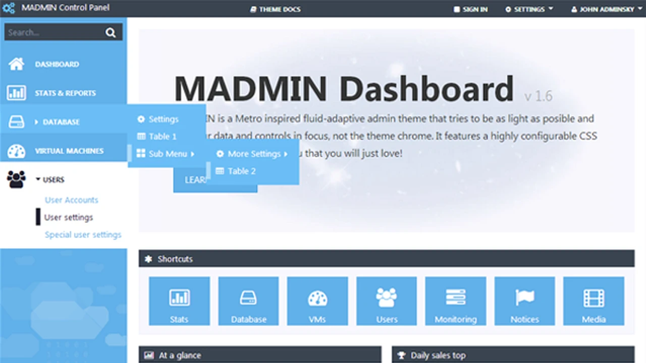 MADMIN - Admin Theme
