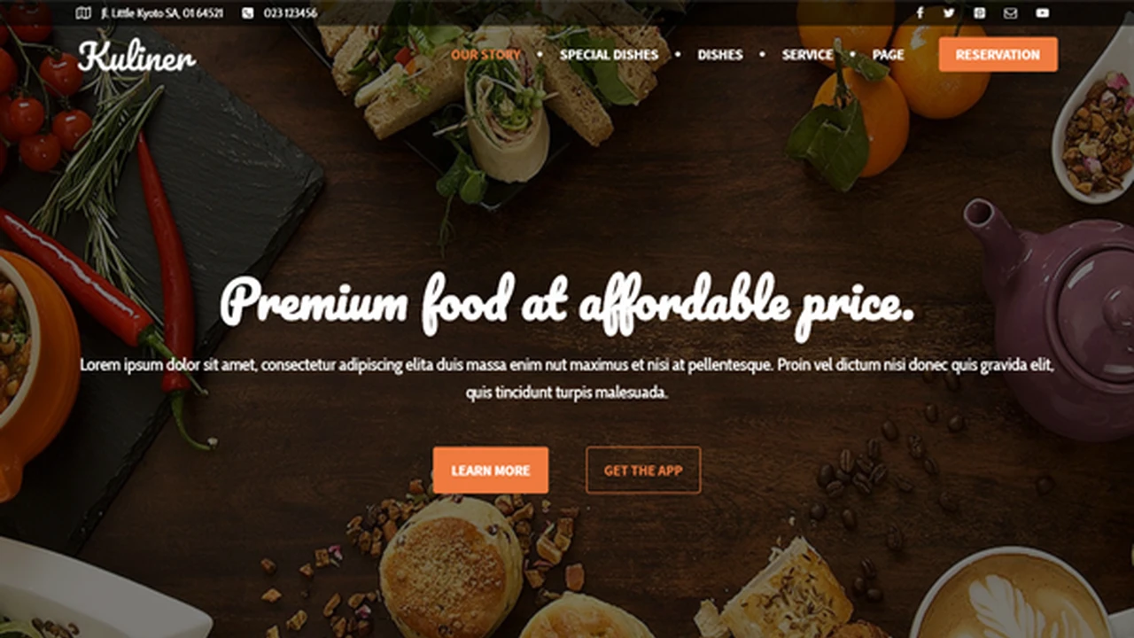 Kuliner - Restaurant Landing Page