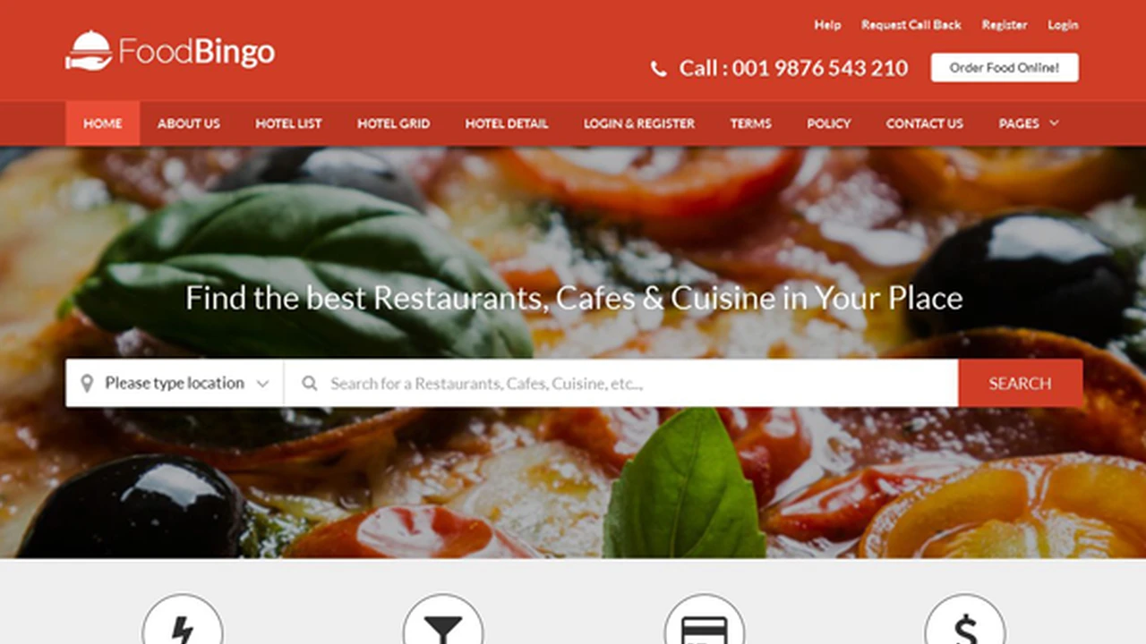FoodBingo - Restaurant & Cafe Template