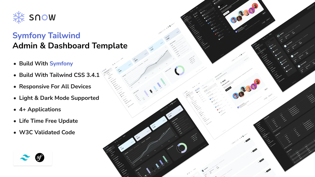 Snow - Symfony Tailwind Admin & Dashboard Template