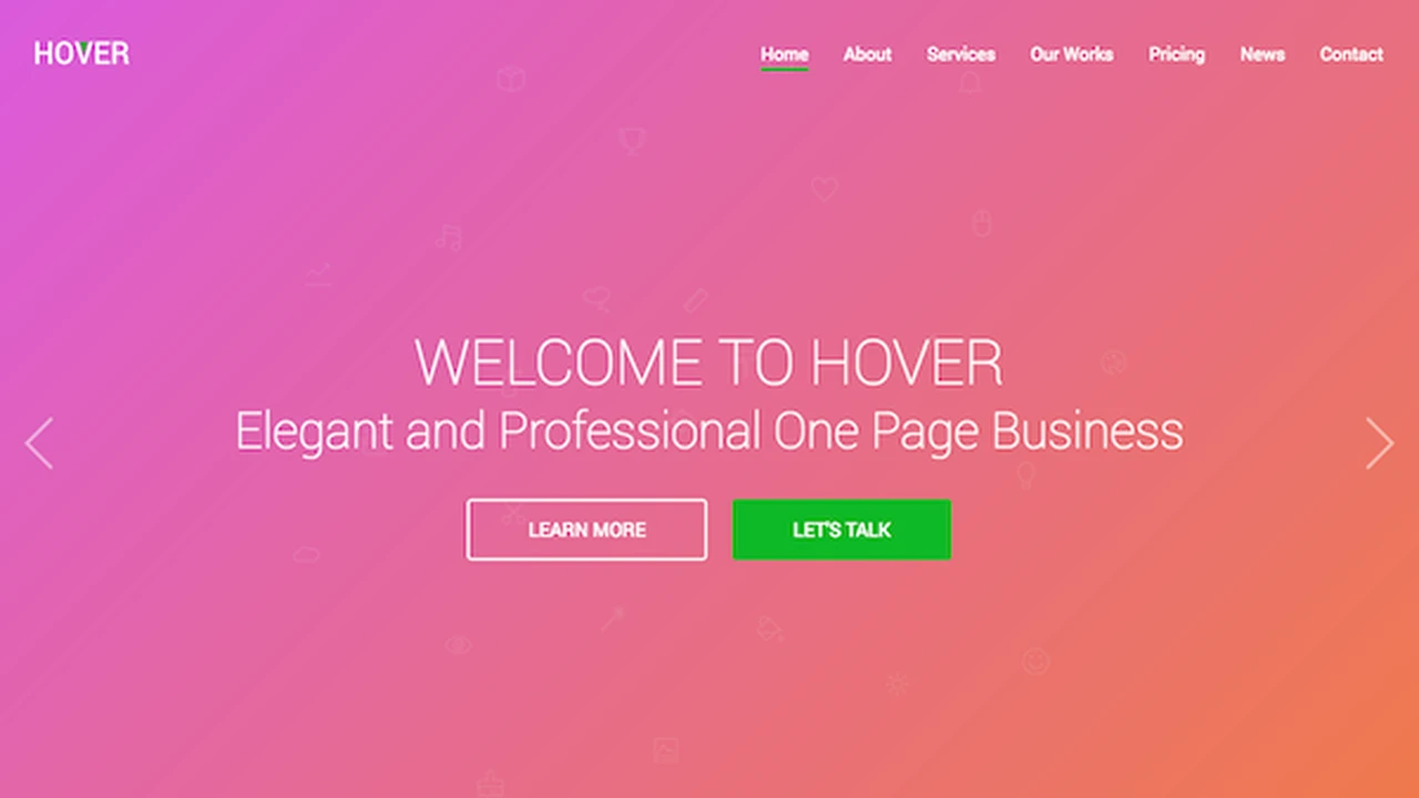 Hover - One Page HTML Template