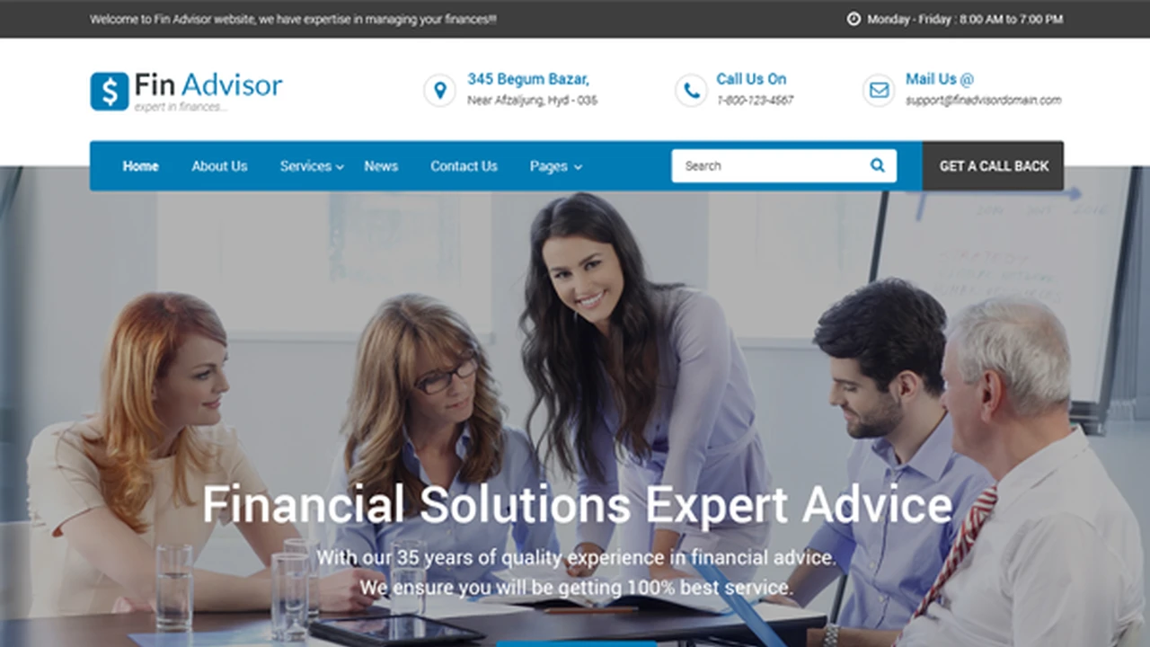 Fin Adviser - Financial Website Template