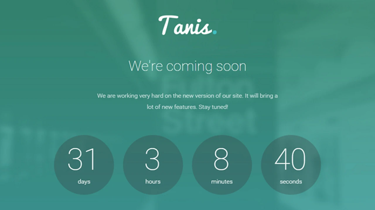 Tanis - Coming Soon WordPress Theme