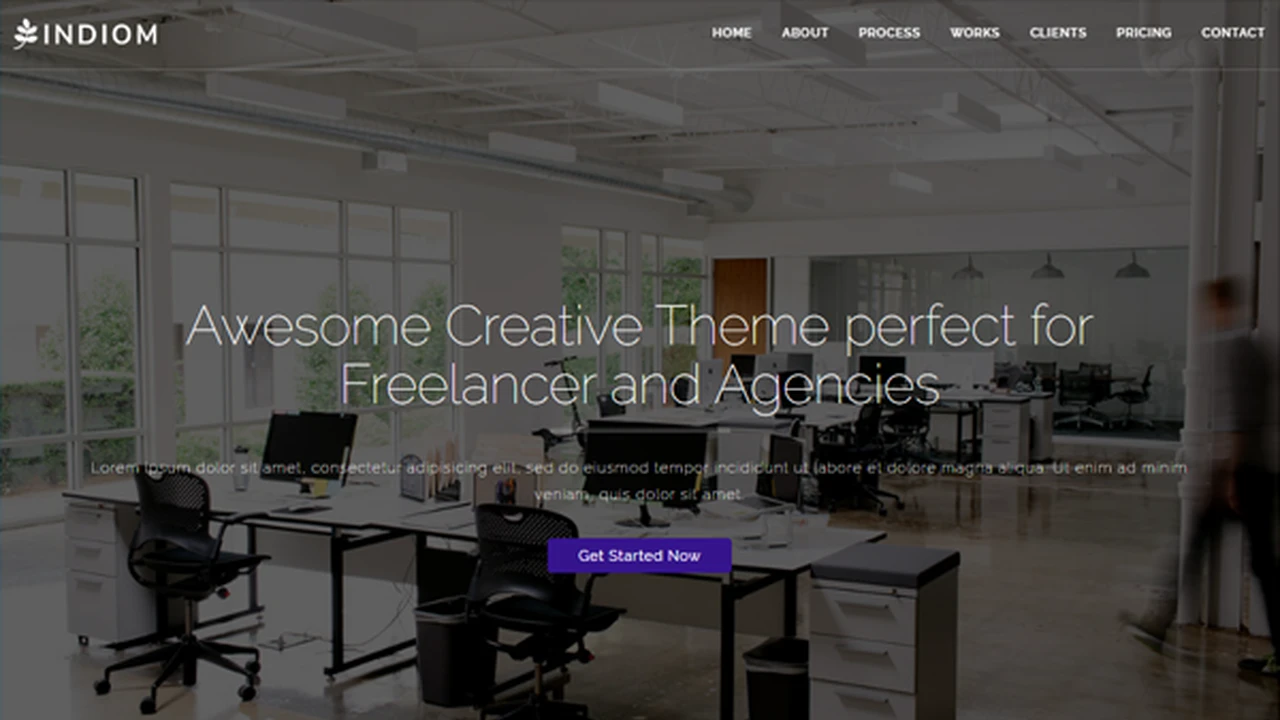 INDIOM - One Page Bootstrap Agency Theme