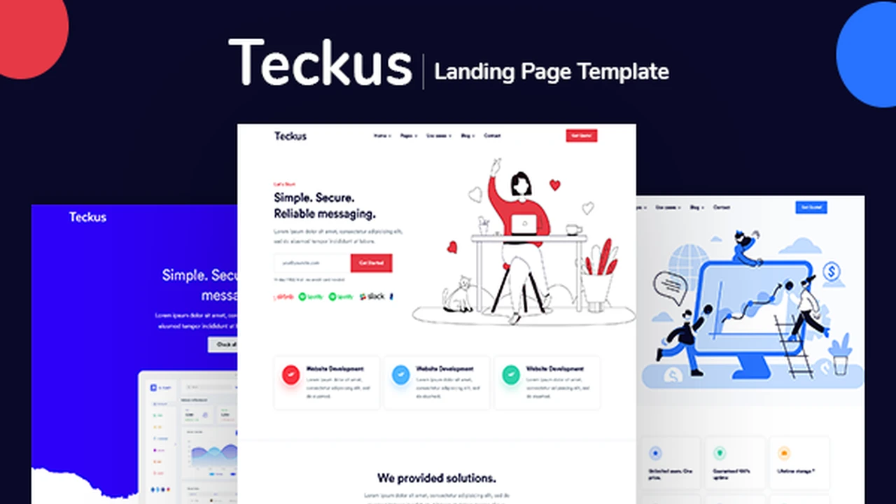 Teckus - Landing Page Template