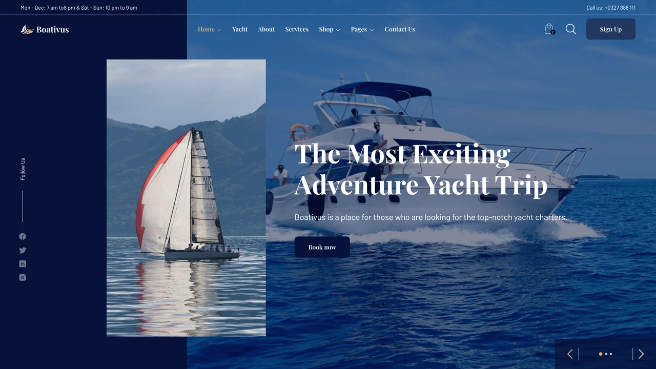 Boativus - Luxury Yacht & Boat Template