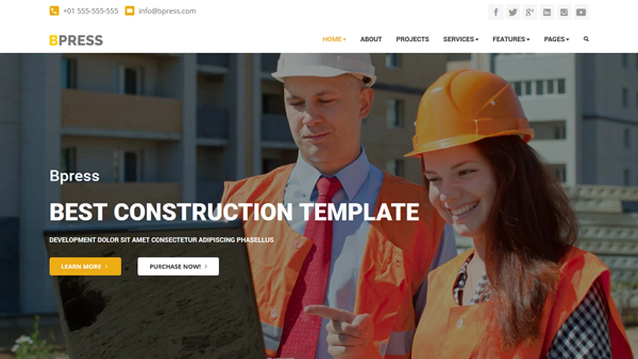 Bpress - Construction WordPress Theme