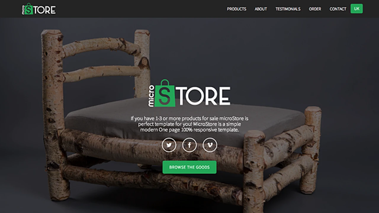 microStore - OnePage E-Commerce Template