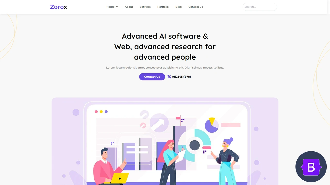 Zorox - AI Web, App & IT Solutions Digital Agency Template