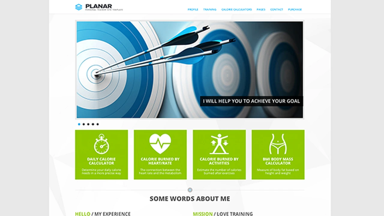 PLANAR - Personal Trainer Site Template