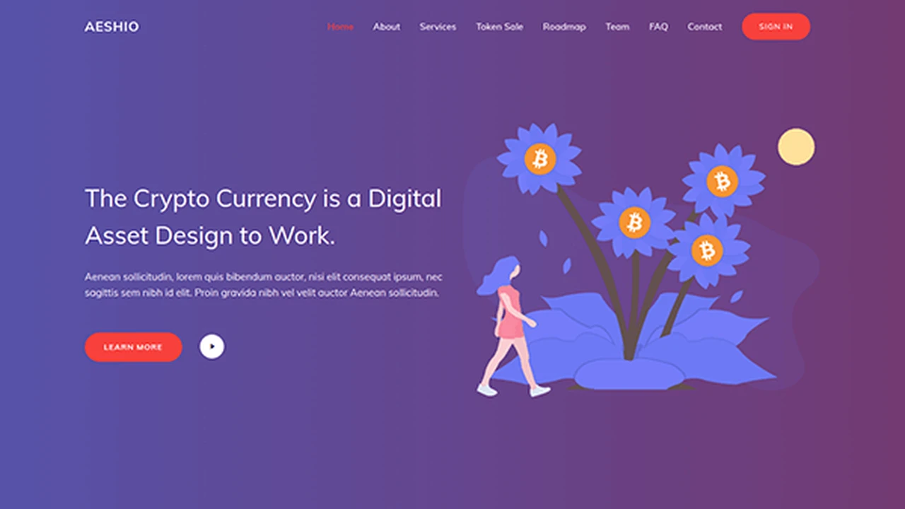 Aeshio - Crypto Currency HTML5 Template